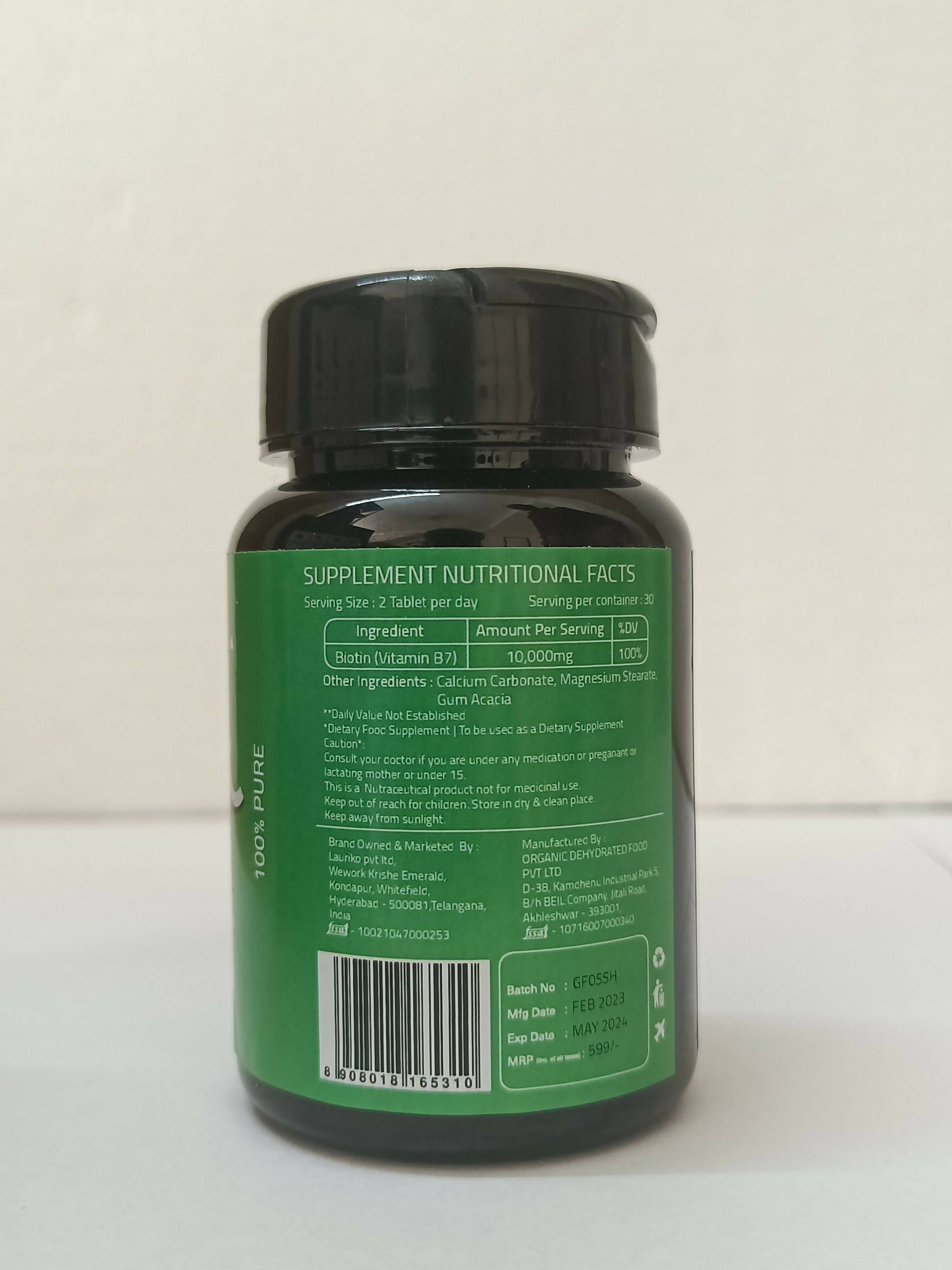 Laurik Biotin Tablets For Men And Women | Biotin Supplement For Hair Growth And Glowing Skin - DrMediCart