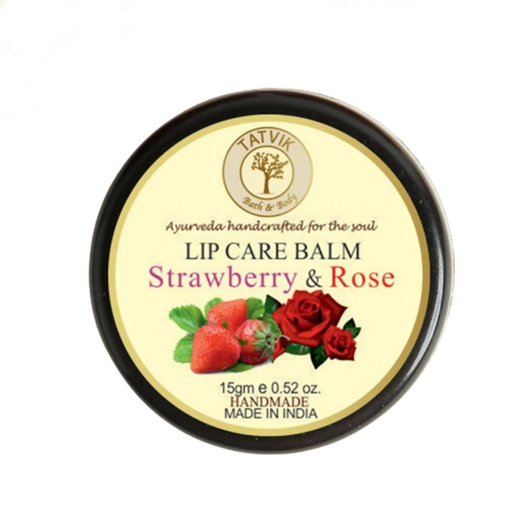 Buy Tatvik Ayurveda Strawberry & Rose Lip Balm from DrMediCart, Ship from India to USA