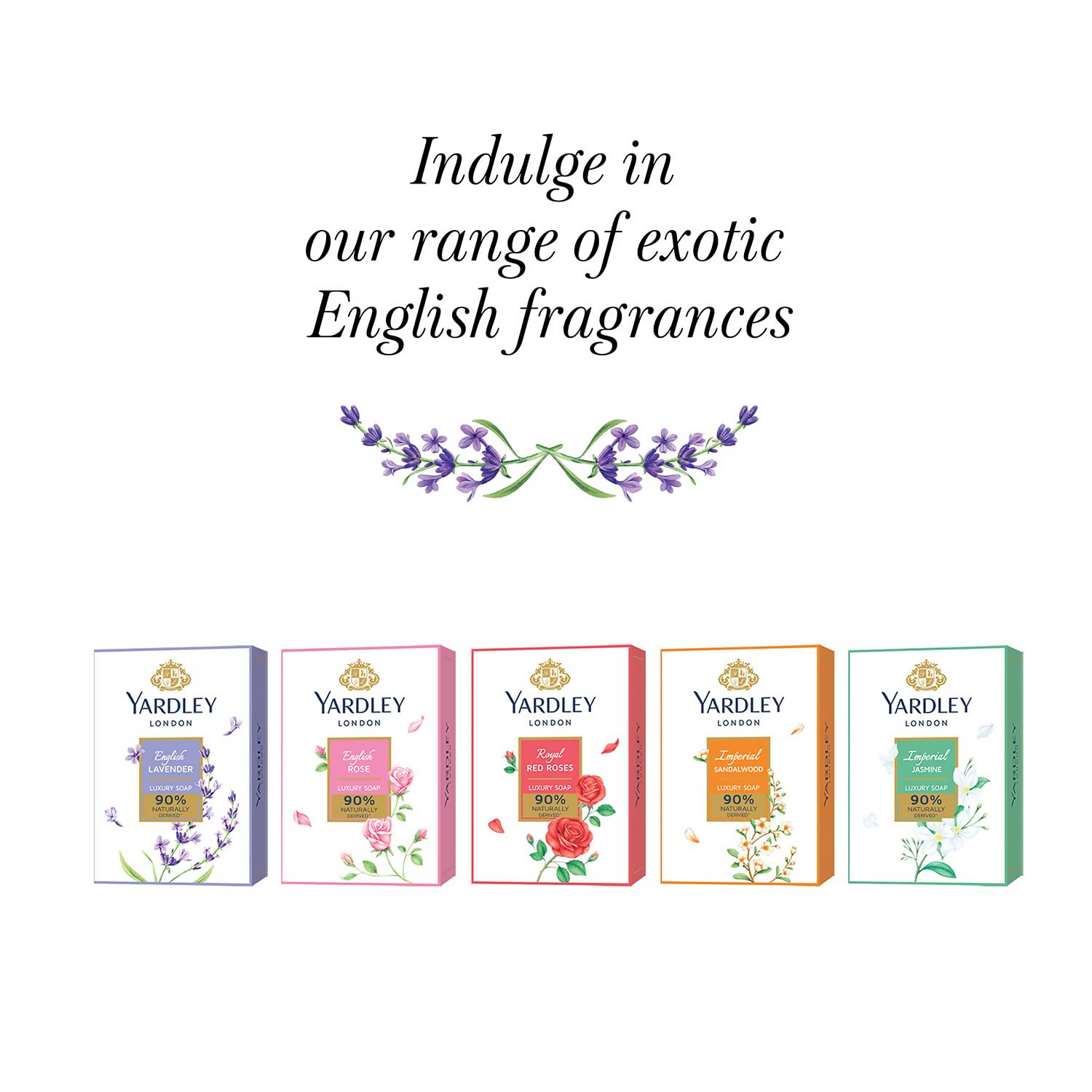 Yardley London English Lavender, English Rose, Royal Red Roses Luxury Soap for Women