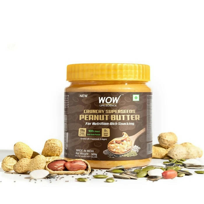 Wow Life Science Crunchy Superseeds Peanut Butter
