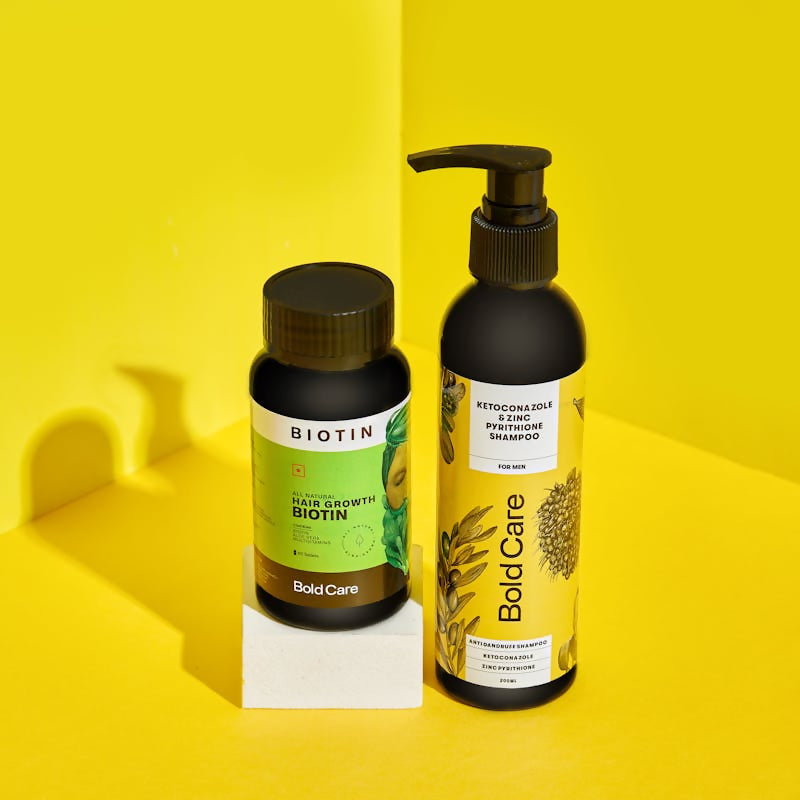 Bold Care Anti-dandruff Shampoo + Biotin Supplements Combo - DrMediCart