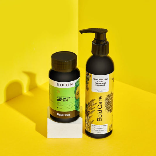 Bold Care Anti-dandruff Shampoo + Biotin Supplements Combo - DrMediCart