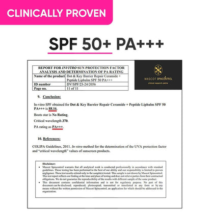 Dot & Key Barrier Repair Ceramide & Peptide SPF 50+, PA+++ Lip Balm - Red Romance