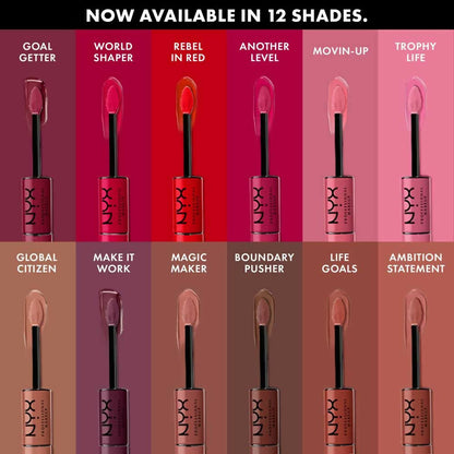 NYX Professional Makeup Shine Loud High Shine Lip Color and Gloss - Rebel In Red