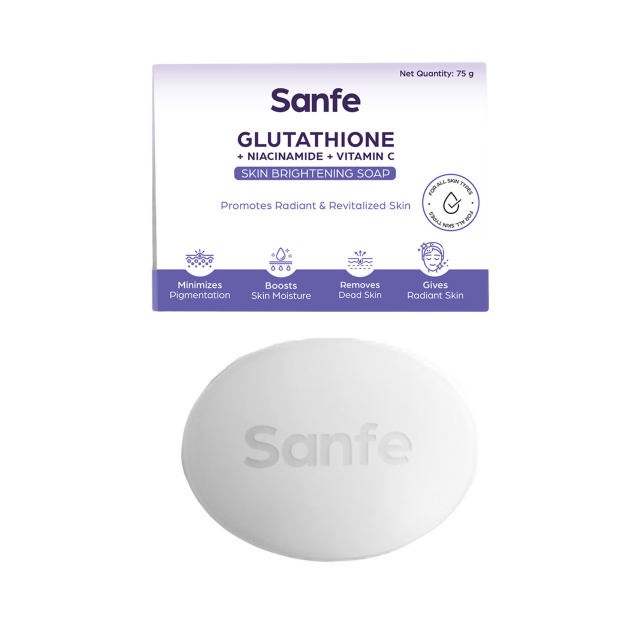 Sanfe Glutathione + Niacinamide + Vitamin C Brightening Soap