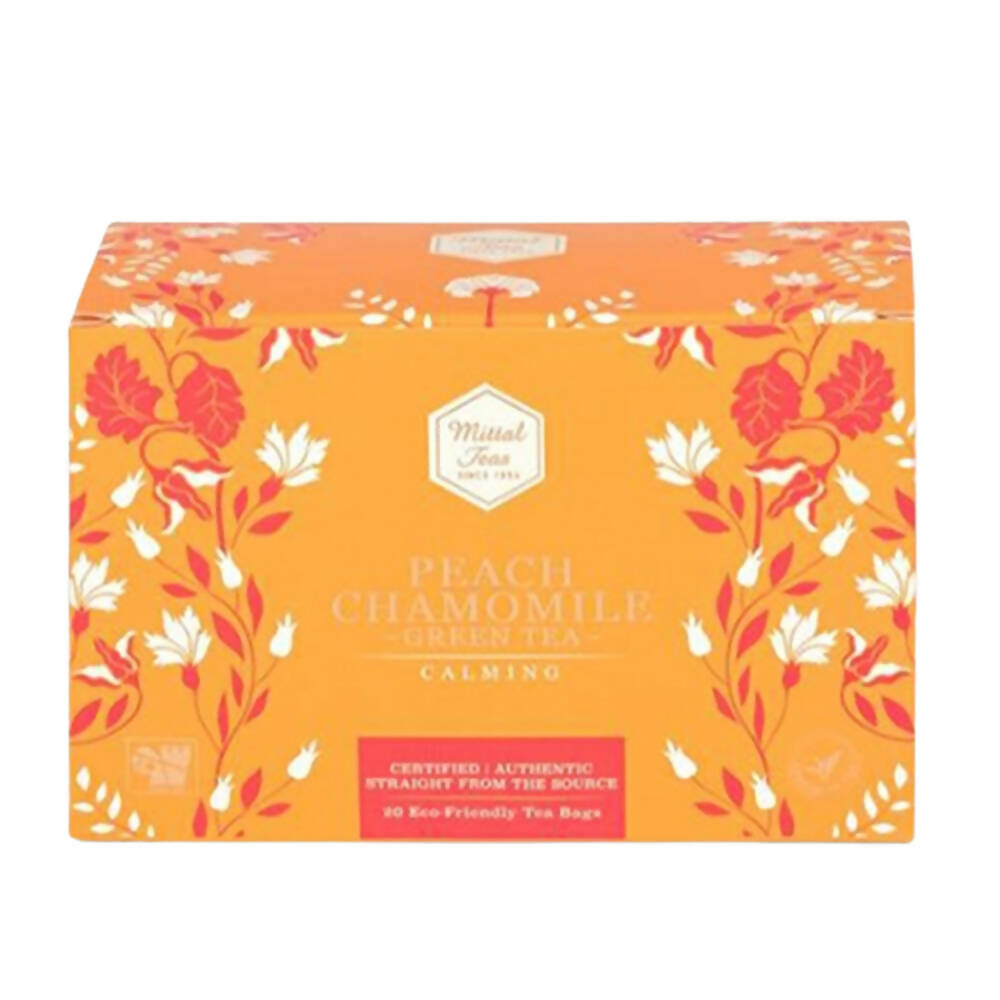 Mittal Teas Peach Chamomile Green Tea - Eco Friendly Bags
