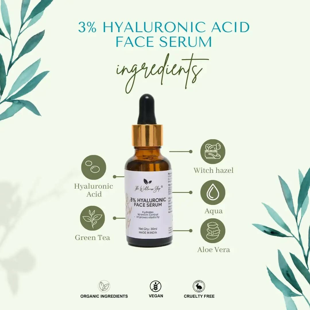 The Wellness Shop 3% Hyaluronic Face Serum - Drmedicart