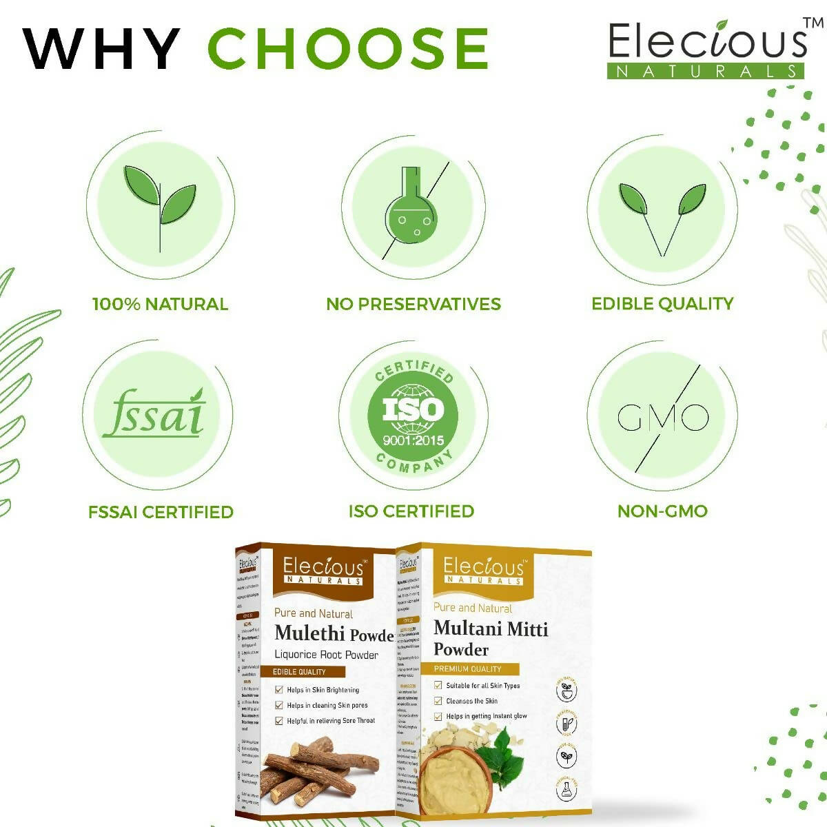 Buy Elecious Naturals Mulethi and Multani Powder from DrMediCart, Ship from India to USA