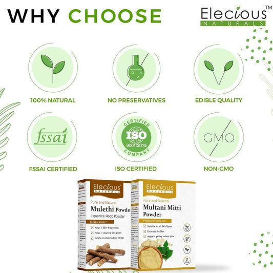 Buy Elecious Naturals Mulethi and Multani Powder from DrMediCart, Ship from India to USA
