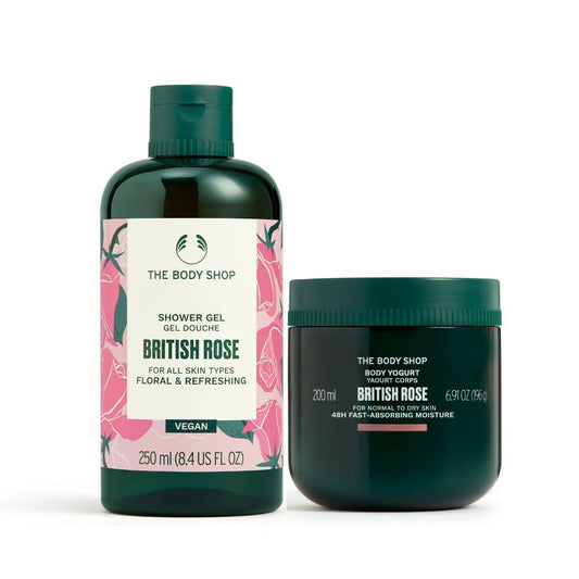 The Body Shop British Rose Shower Gel & Body Yogurt Combo