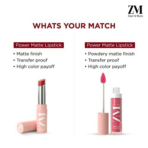 Zayn & Myza Transfer Proof Power Matte Lip Color  - Blush Nude