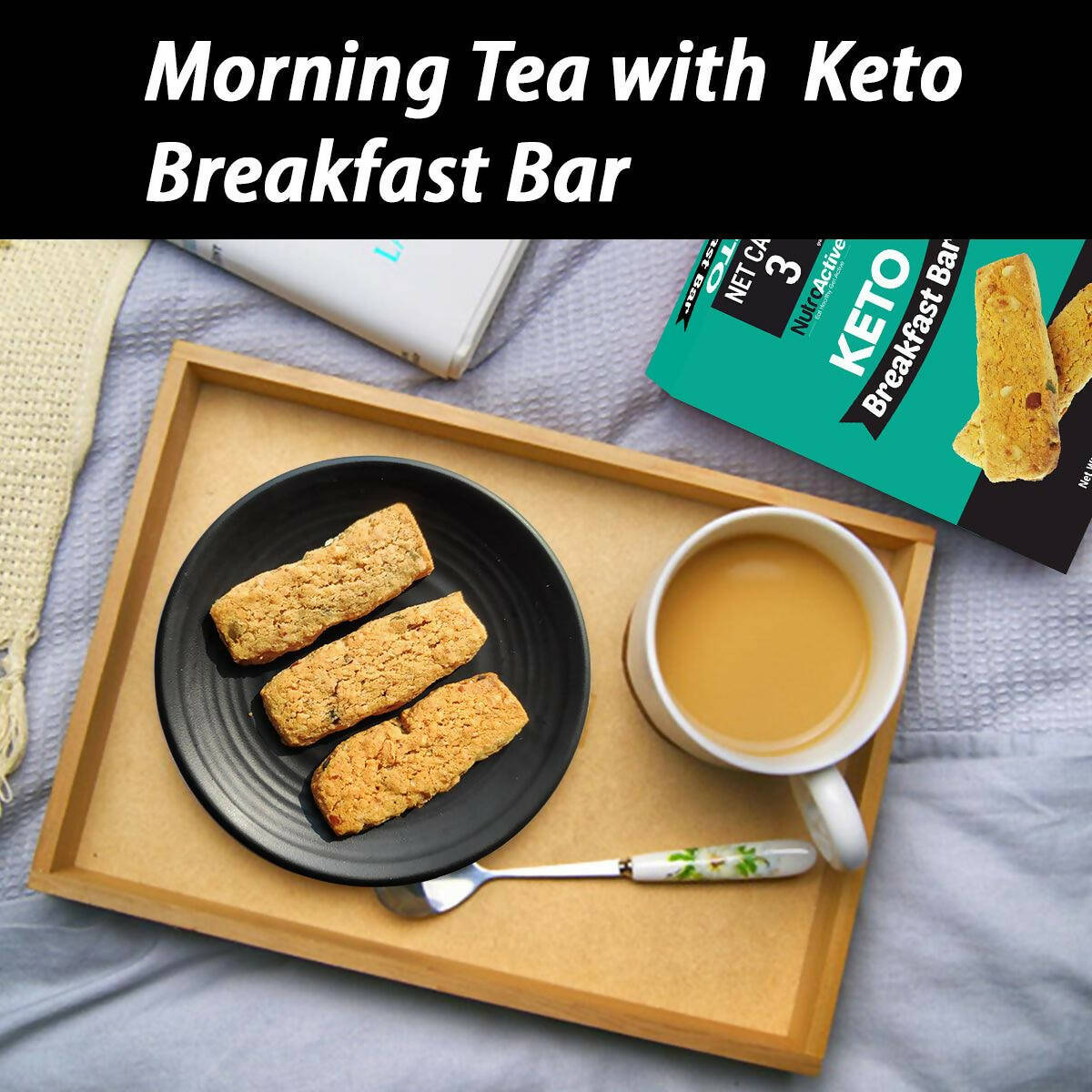 NutroActive Keto Breakfast Mini Bars with Nuts & Seeds