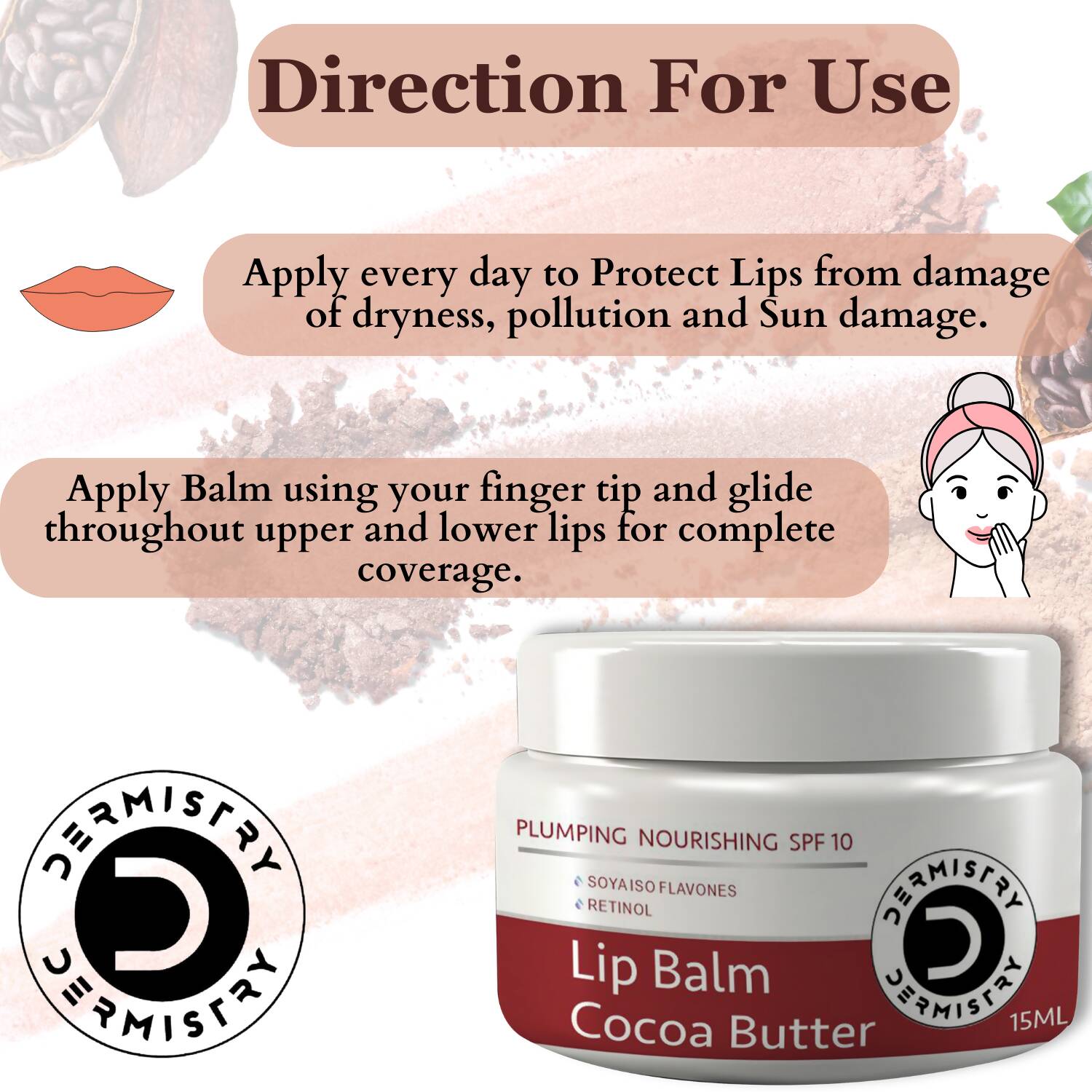 Dermistry Nourishing Cocoa Butter Lip Balm & Strawberry Lip Balm