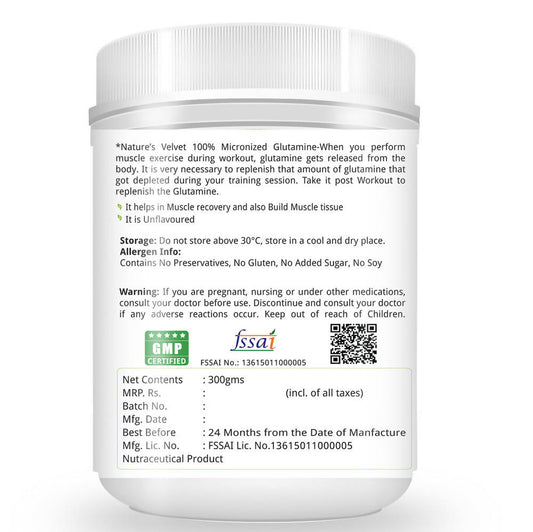 Buy Nature's Velvet Glutamine Powder from DrMediCart, Ship from India to USA