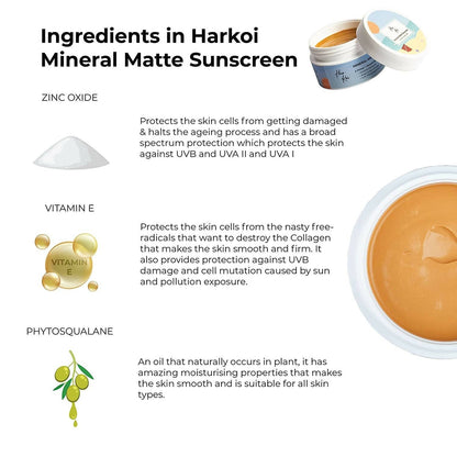 The Harkoi Mineral Matte Sunscreen - SPF 35 - Shade #1 - Drmedicart