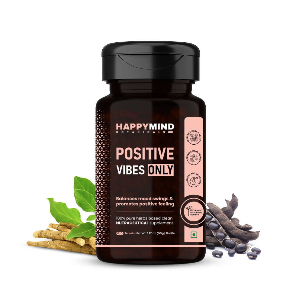 HappyMind Botanicals Positive Vibes Only Veg Tablets