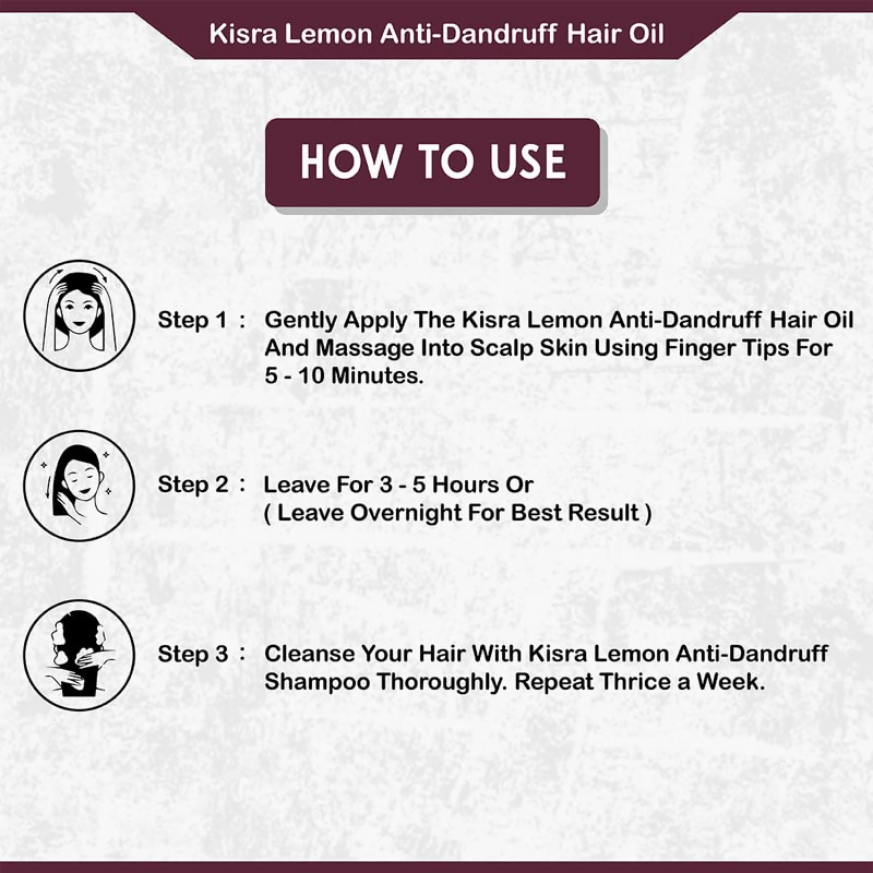 Kisra Lemon Anti-Dandruff Hair Oil