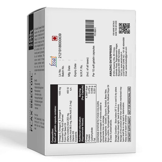 Buy Ae Naturals Flax Seed Oil Soft Gel Capsules from DrMediCart, Ship from India to USA