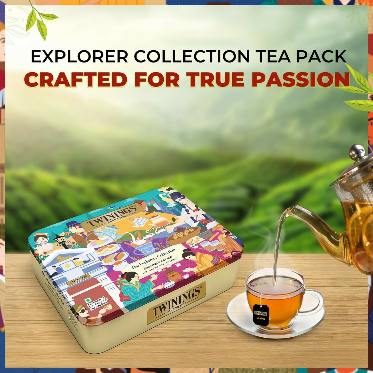Twinings The Explorers Collection Assortment Tea Gift Set