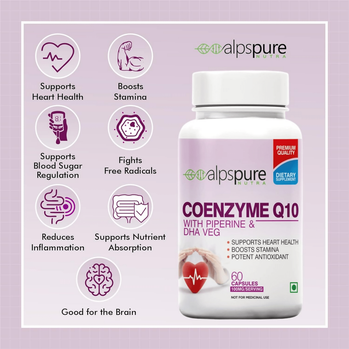 Alpspure Nutra Coenzyme Q10 Capsules