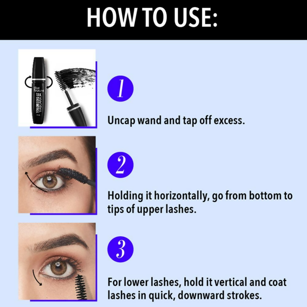 Blue Heaven 10x Volumising Mascara - Black