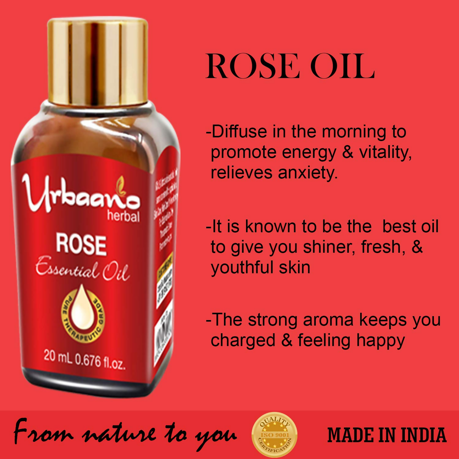 Urbaano Herbal Rose Essential Oil