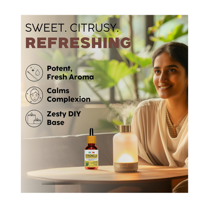 Organix Mantra Citronella Oil - 100% Natural Citronella Essential Oil