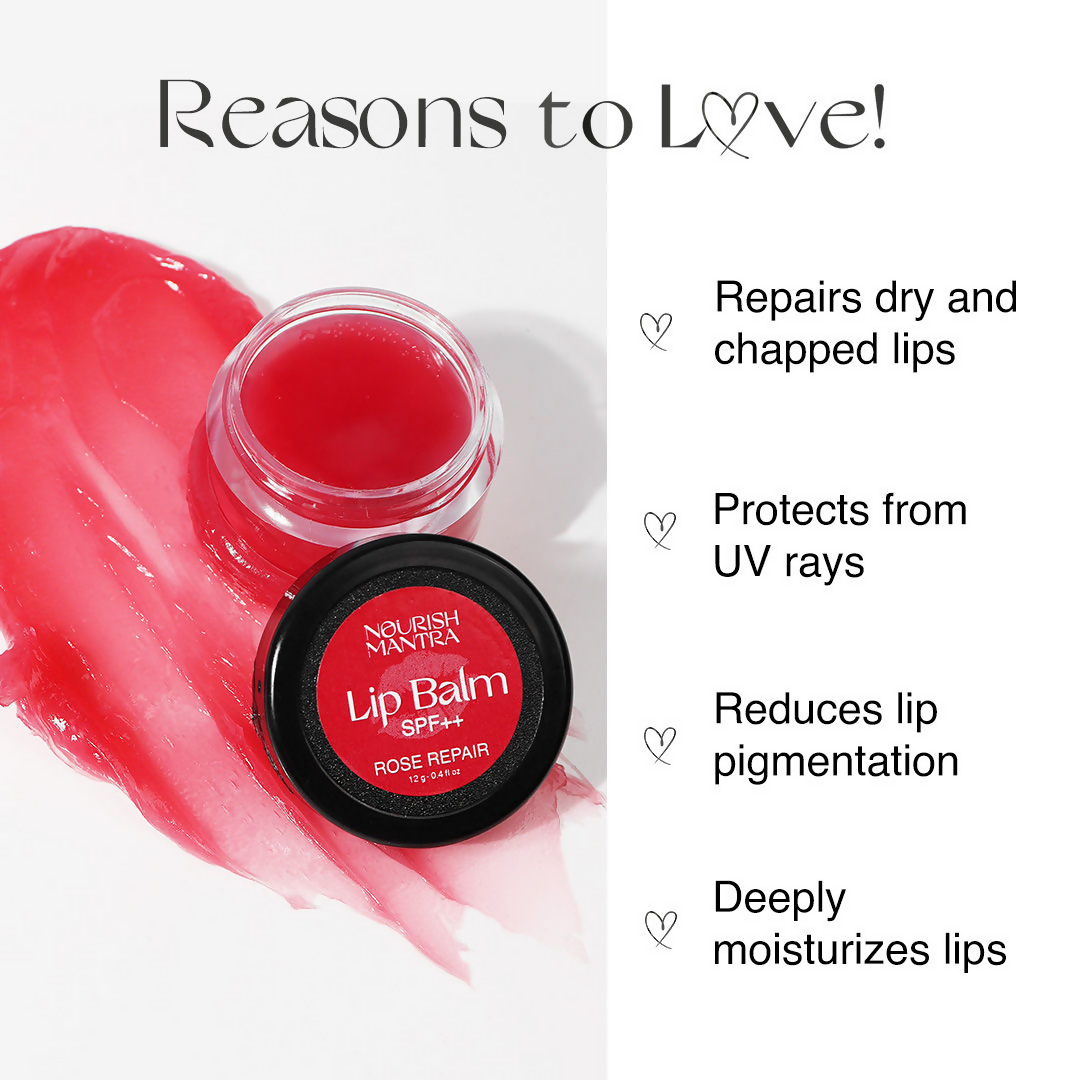 Nourish Mantra Rose Repair Lip Balm With Shea Butter & Vitamin E For Dry, Chapped And Dark Lips