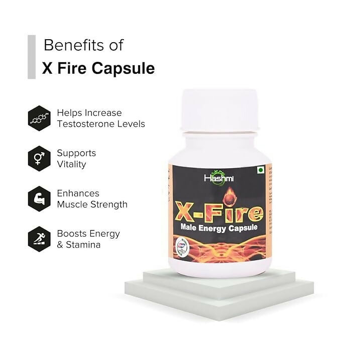 Hashmi Pharmacy X-Fire Capsule for Strength, Stamina, Energy, Power Men