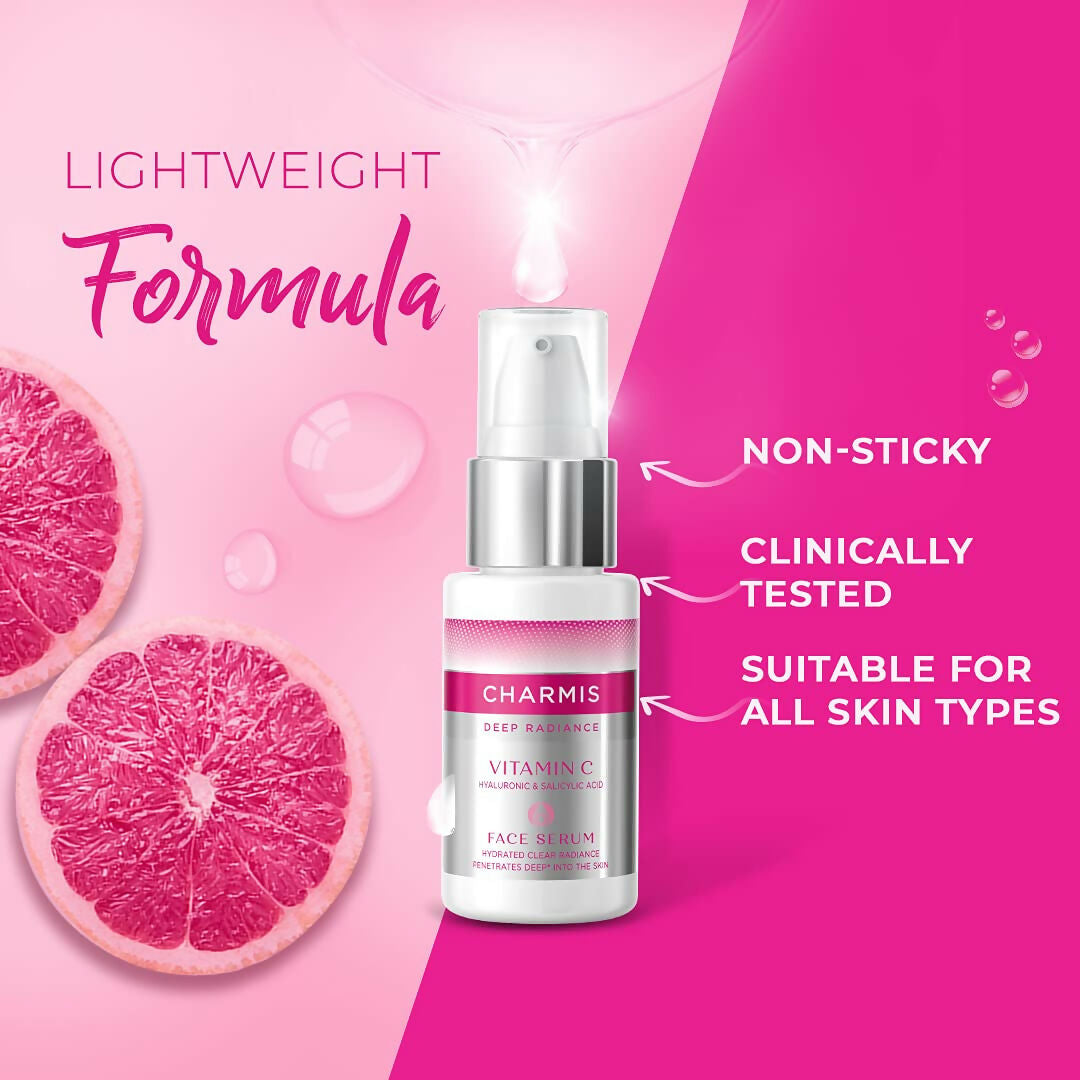 Charmis Deep Radiance Vitamin C Face Serum With Hyaluronic Acid and Salicylic Acid