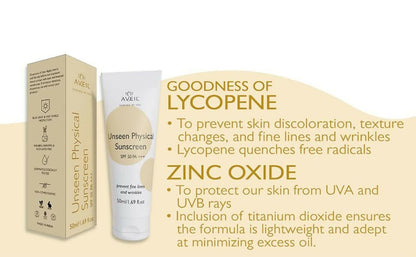 Aveil Unseen Physical Sunscreen SPF 50 PA +++