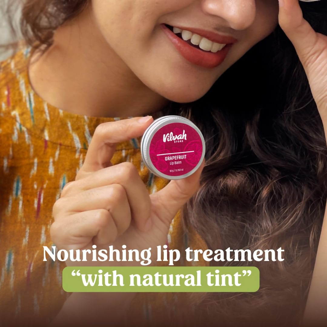 Vilvah Store Grapefruit Lip Balm Enriched With Shea Butter