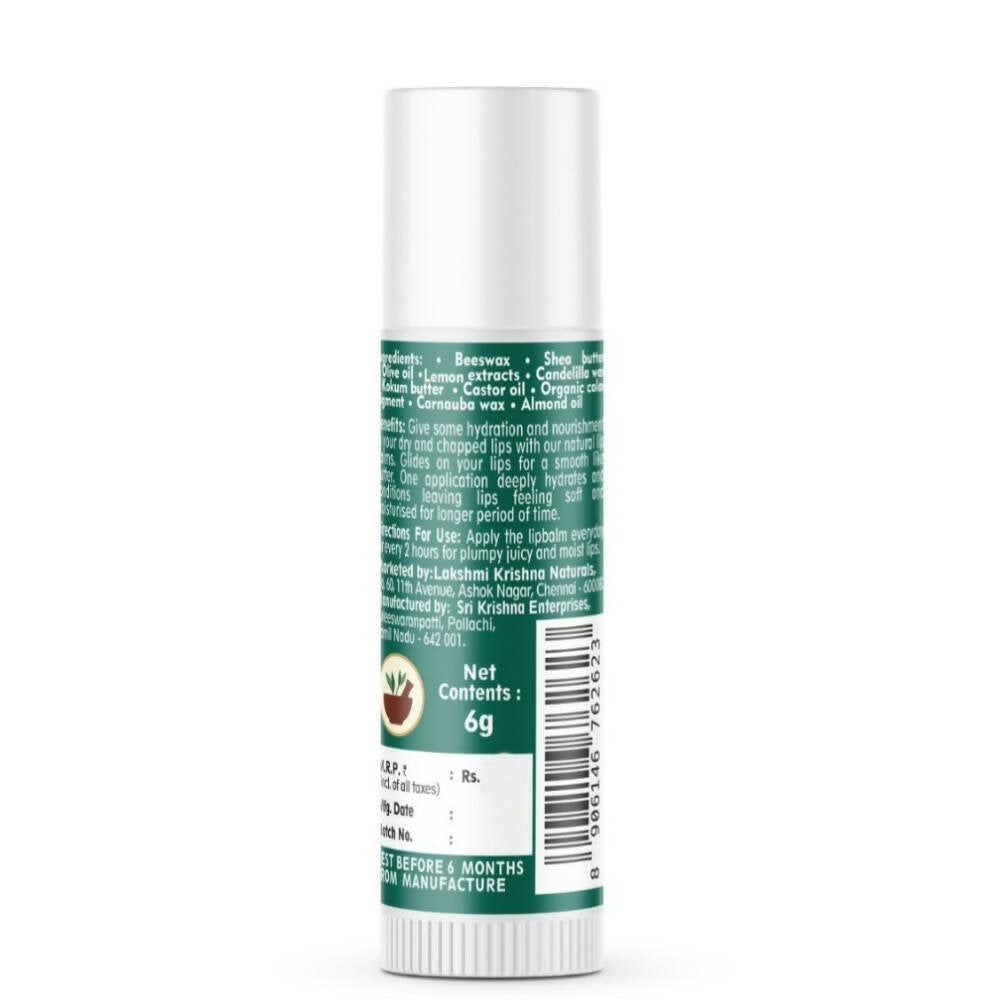 Lakshmi Krishna Naturals Lemon Lip Balm - DrMediCart