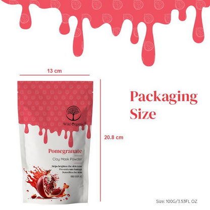 Wild Organic Pomegranate Clay Mask Powder