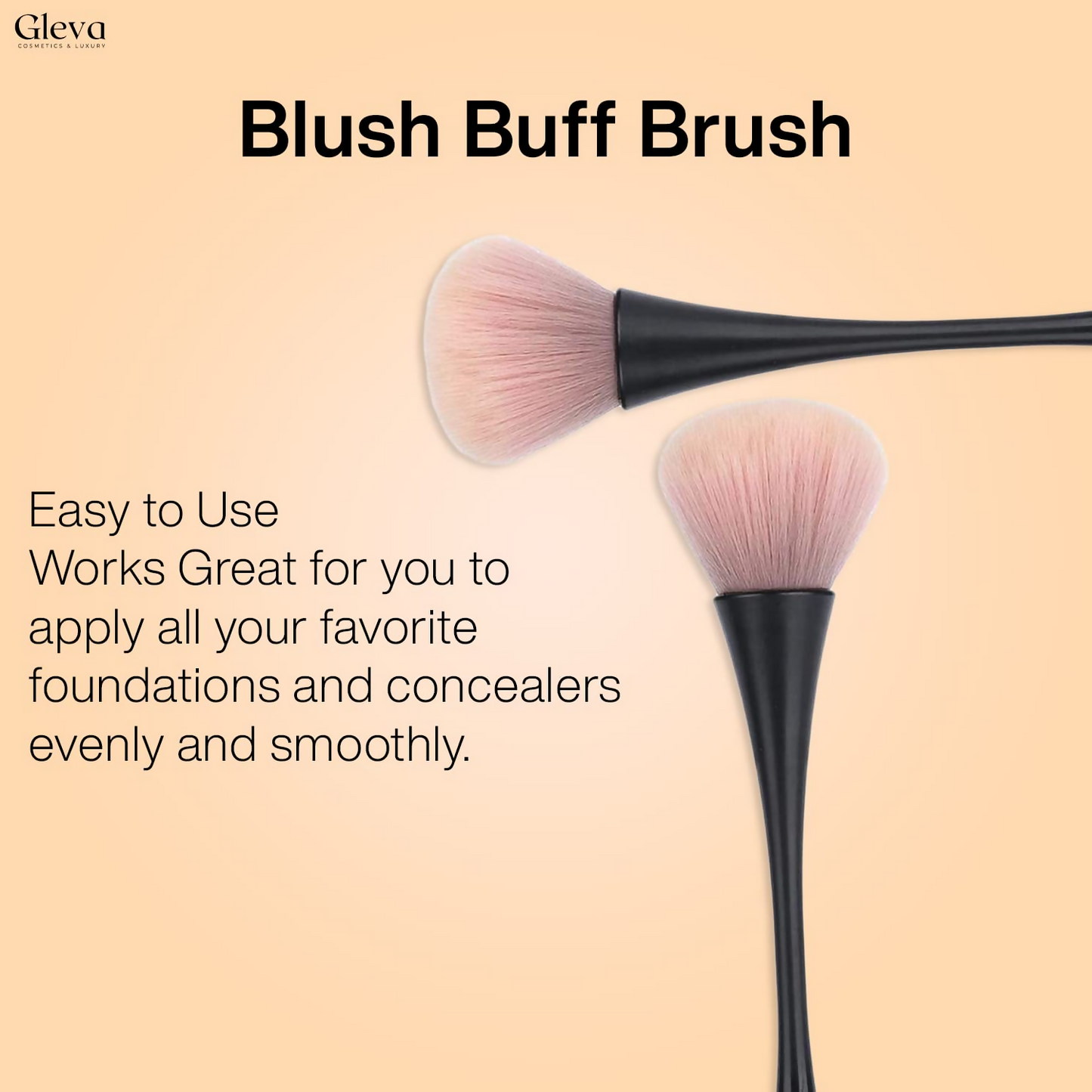 Gleva Ultimate Blend Makeup Brush Black Pink