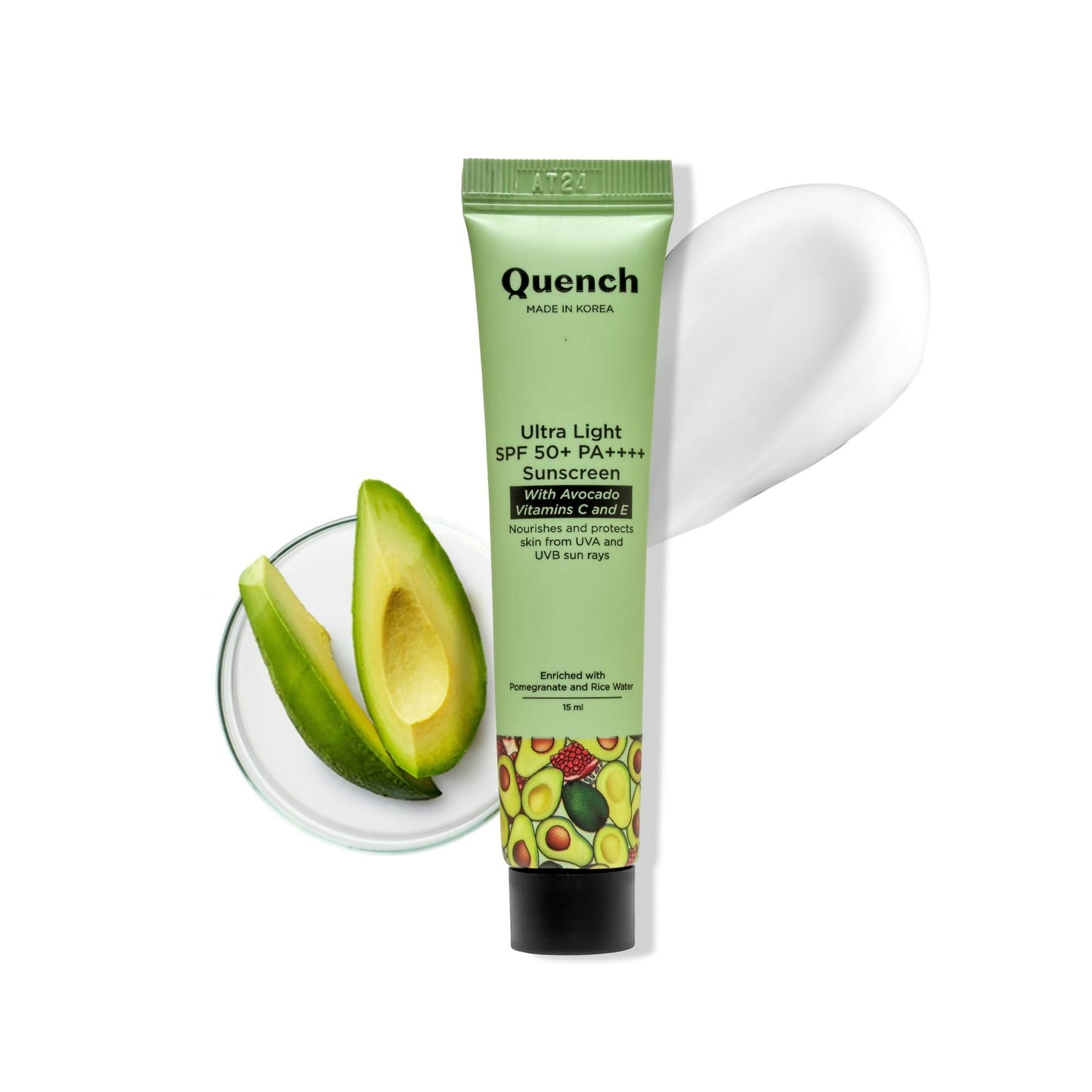 Quench Vitamin E Ultra Light SPF 50+ PA++++ Sunscreen for Glowing Skin - Korean Skincare