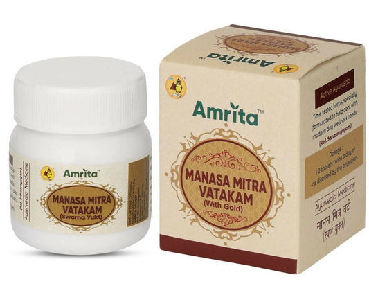 Buy Amrita Manasamitra Vatakam Tablets (With Swarna Yukt) from DrMediCart, Ship from India to USA