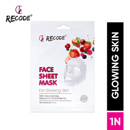 Recode Face Sheet Mask For Glowing & Brightened Skin