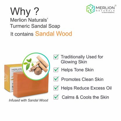 Merlion Naturals Turmeric and Sandal Glycerine Soap