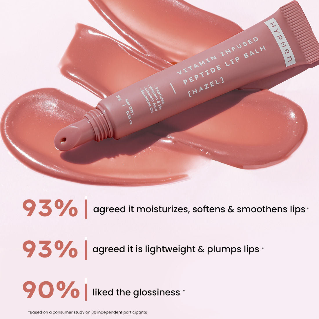 Hyphen By Kriti Sanon Hazel Vitamin Infused Peptide Lip Balm, Hydrate & Moisturize, Smoothen Lips & Repair Moisture Barrier