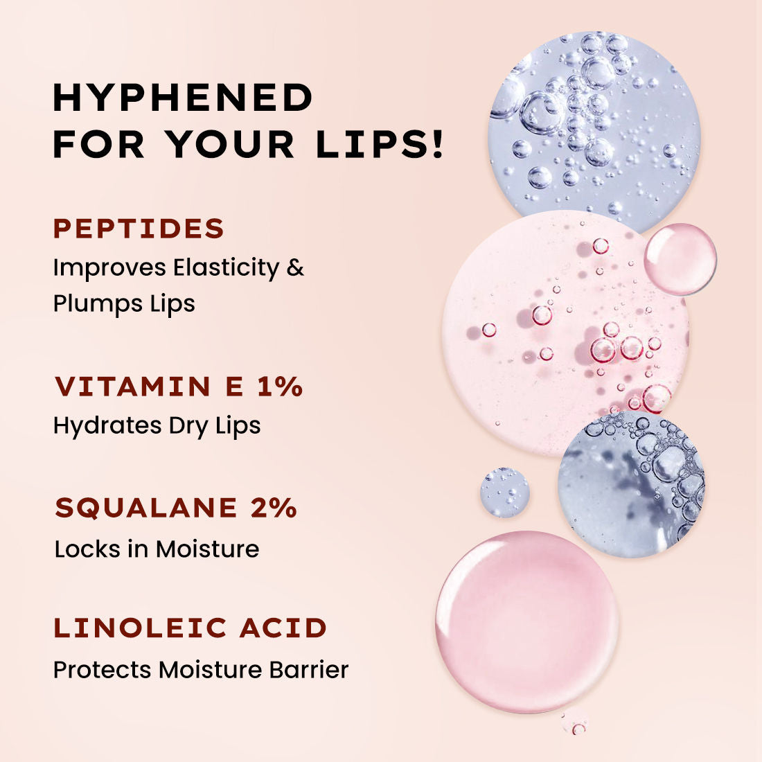 Hyphen By Kriti Sanon Vintage Vitamin Infused Peptide Lip Balm, Hydrate & Moisturize, Smoothen Lips & Repair Moisture Barrier