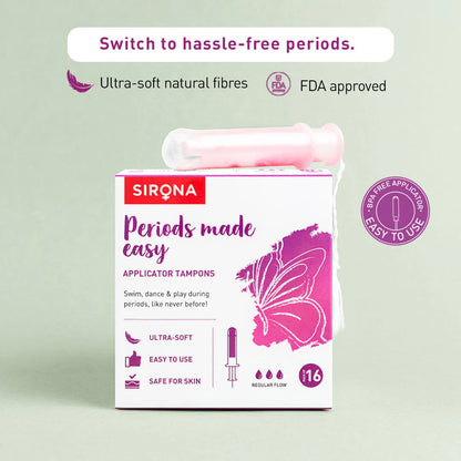 Sirona Premium Applicator Tampons - Regular Flow