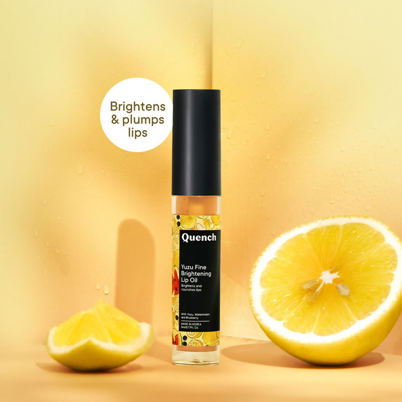 Quench Yuzu Citrus Brightening Lip Oil To Reduce Lip Pigmentation & Nourish Lips