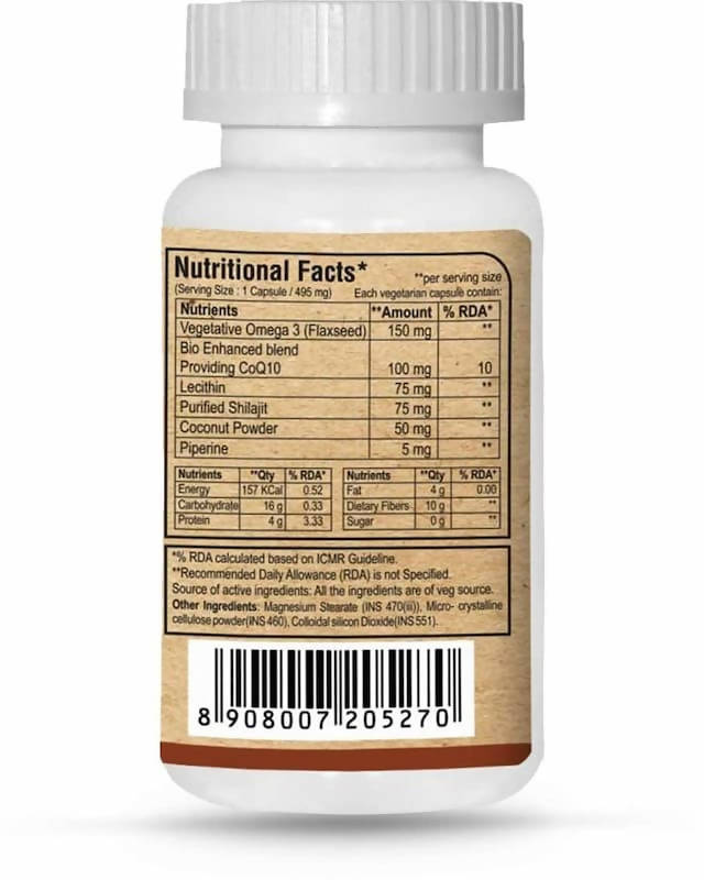 Pure Nutrition Bio Coenzyme Q10 125 mg Veg Capsules