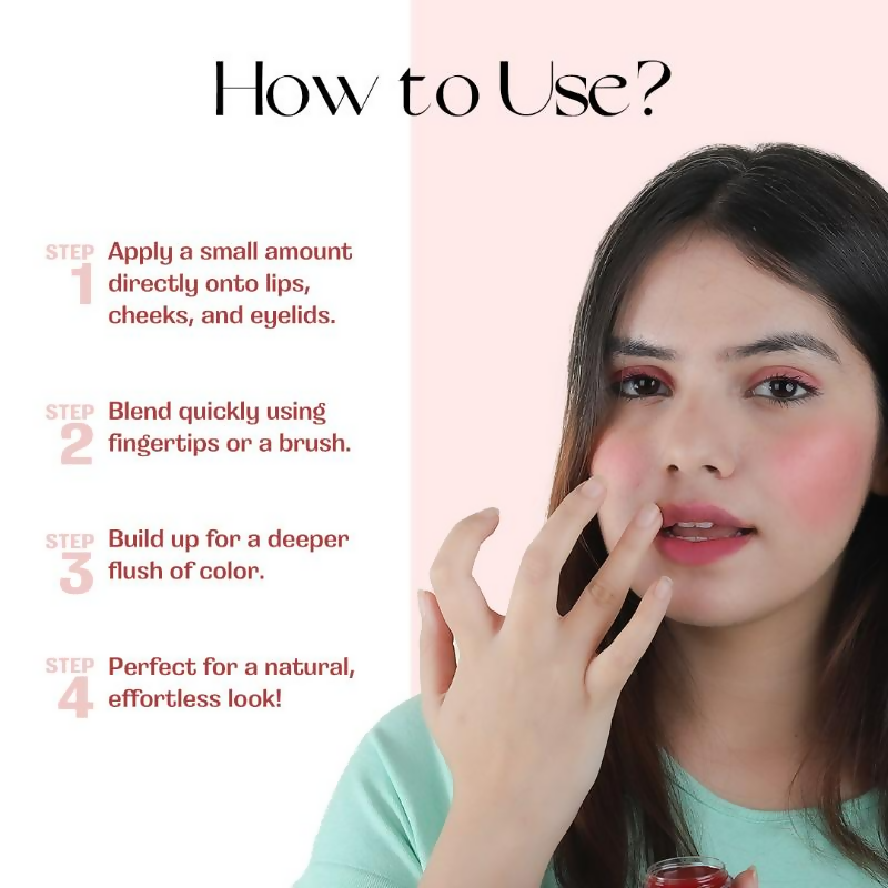 Nourish Mantra Lip Cheek & Eye Tint for Long-lasting Color with Rich Pigment