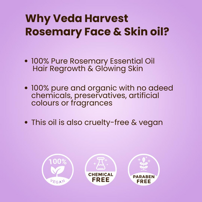 Veda Harvest Rosemary Essential Oil Hair Strengthen & Scalp Nourishment