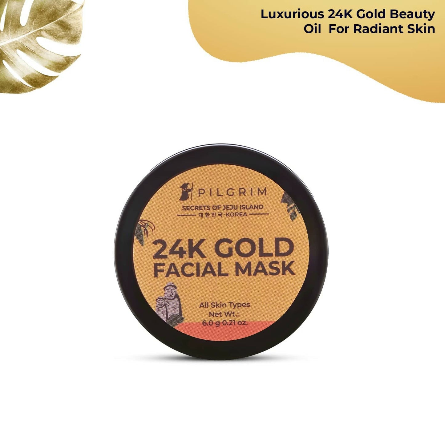Buy Pilgrim 24K Gold Facial Mask (Mini) For Glowing Skin And Restoring Skin Radiance from DrMediCart, Ship from India to USA