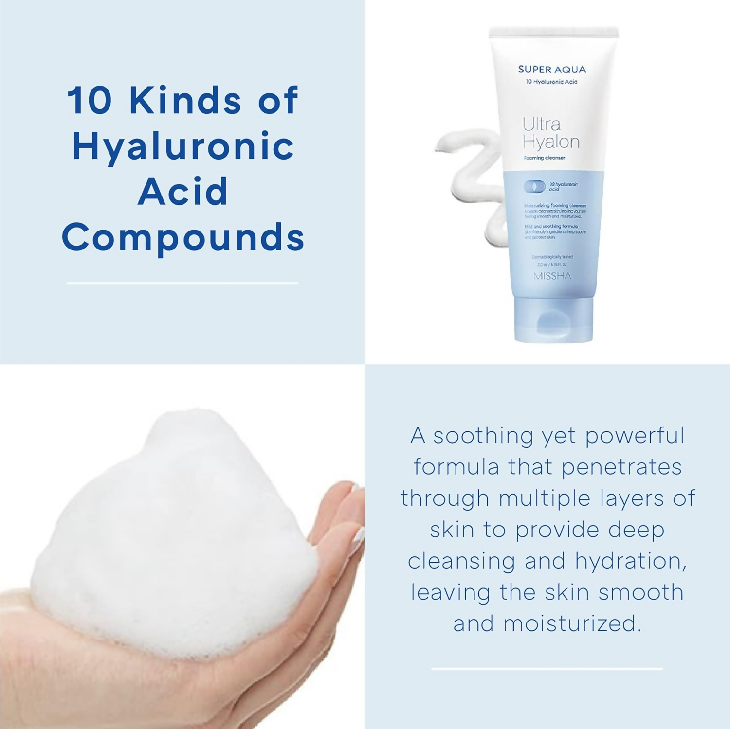 Missha Super Aqua Ultra Hyalron Foaming Cleanser
