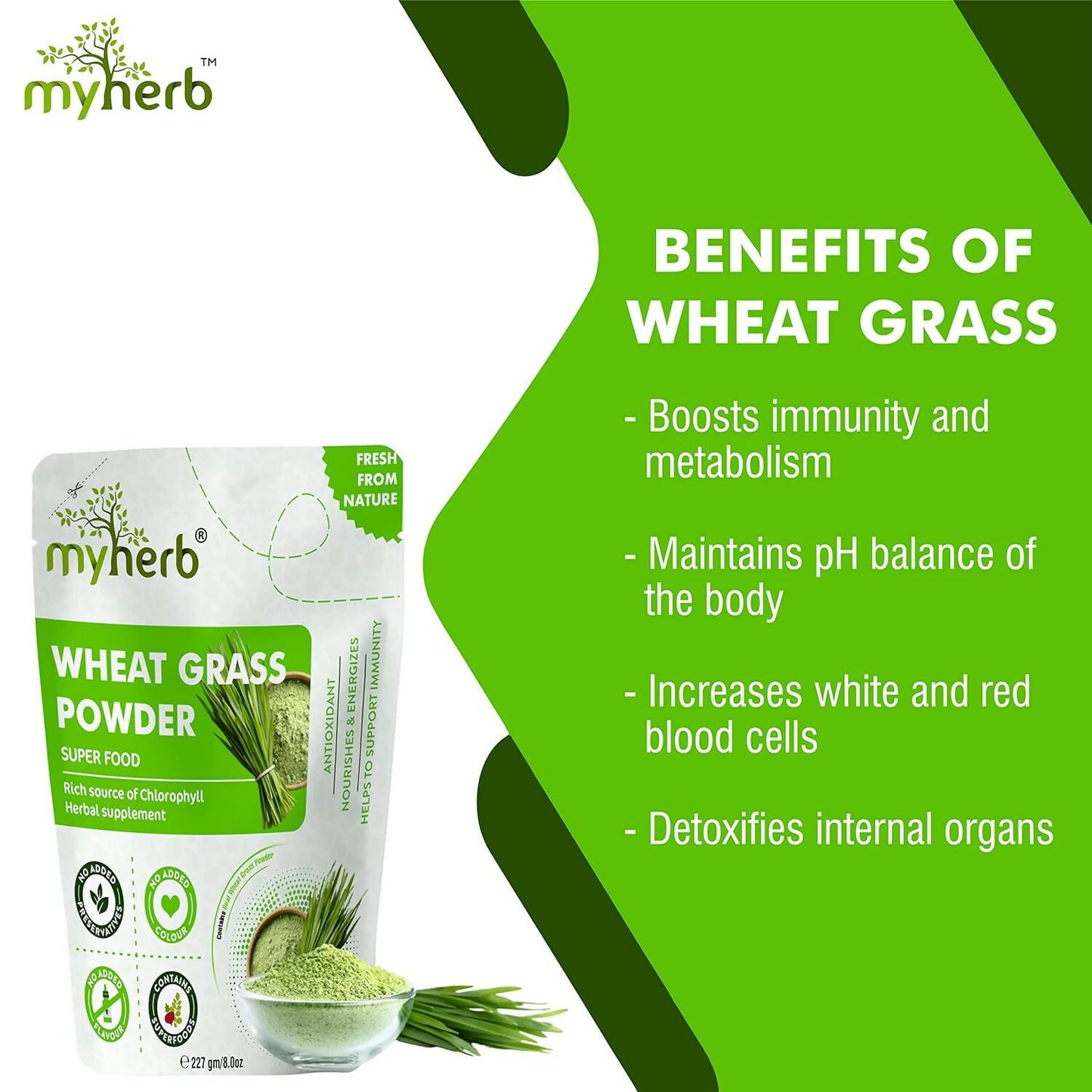 Myherb Natural Organic Wheat Grass Powder
