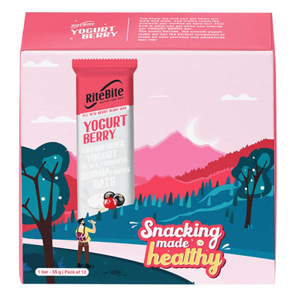 RiteBite Max Protein Yogurt Energy Berry Nutrition Bar